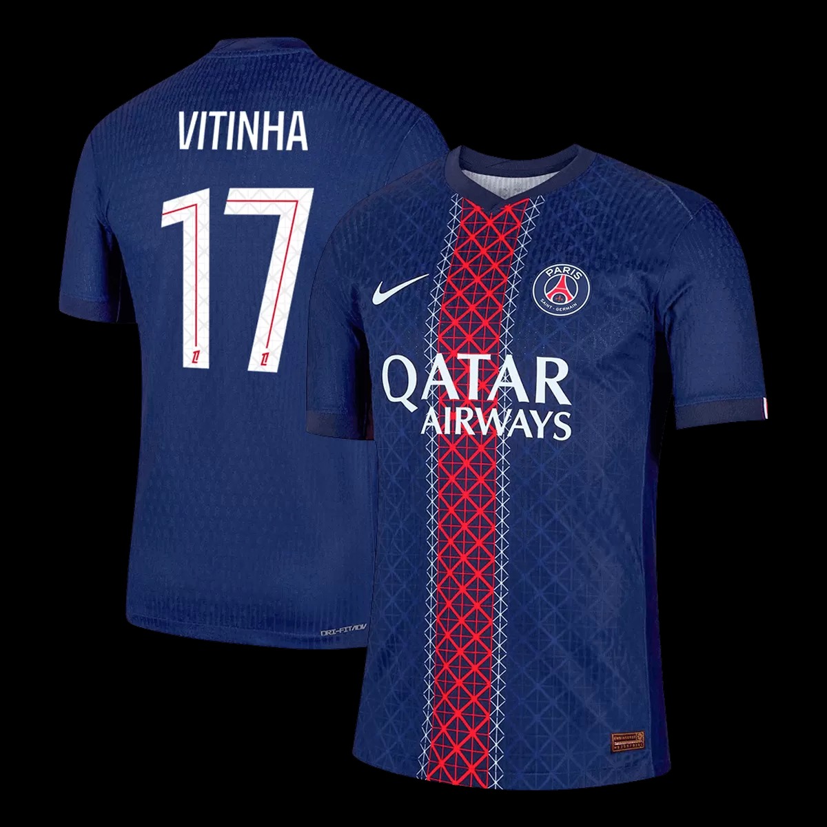 VITINHA #17 PSG Home Match Jersey Player Version 2025/26