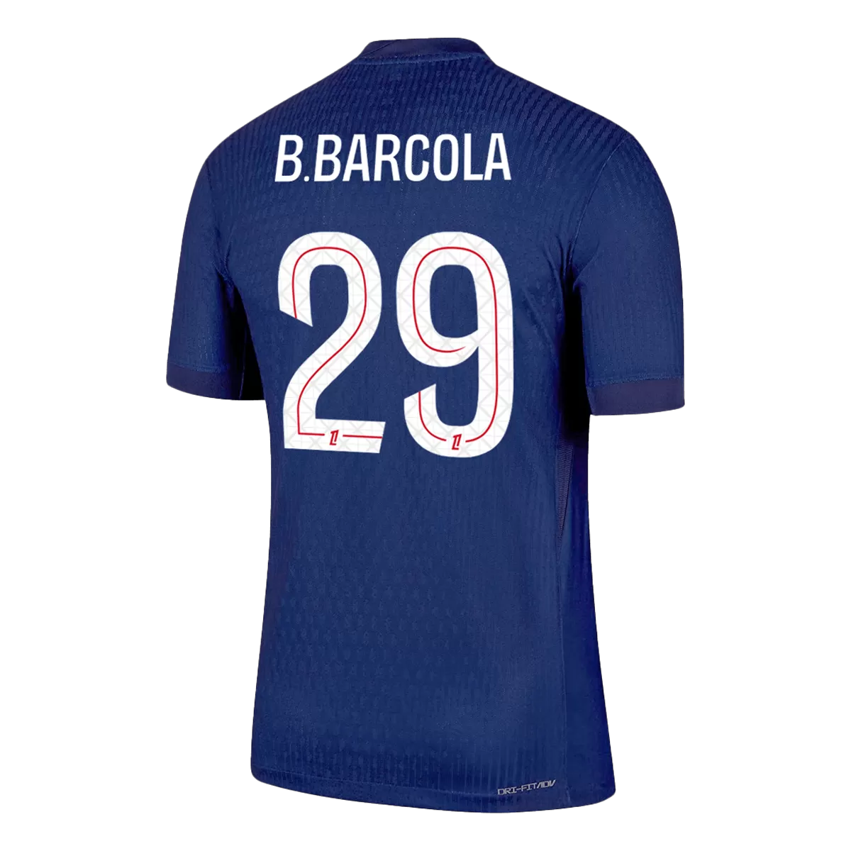 B.BARCOLA #29 PSG Home Match Jersey Player Version 2025/26