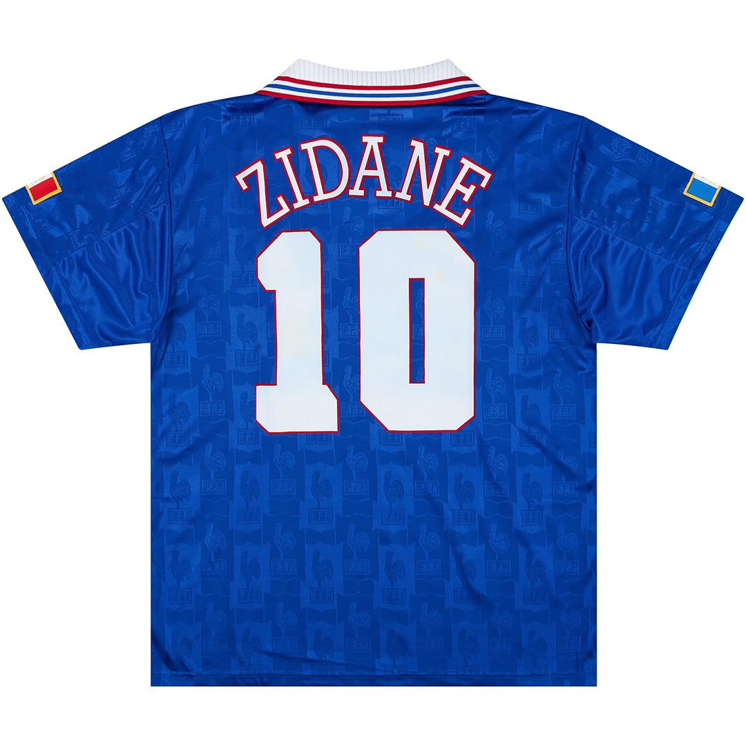 Zidane #10 Retro France Home Jersey Euro Cup 1996