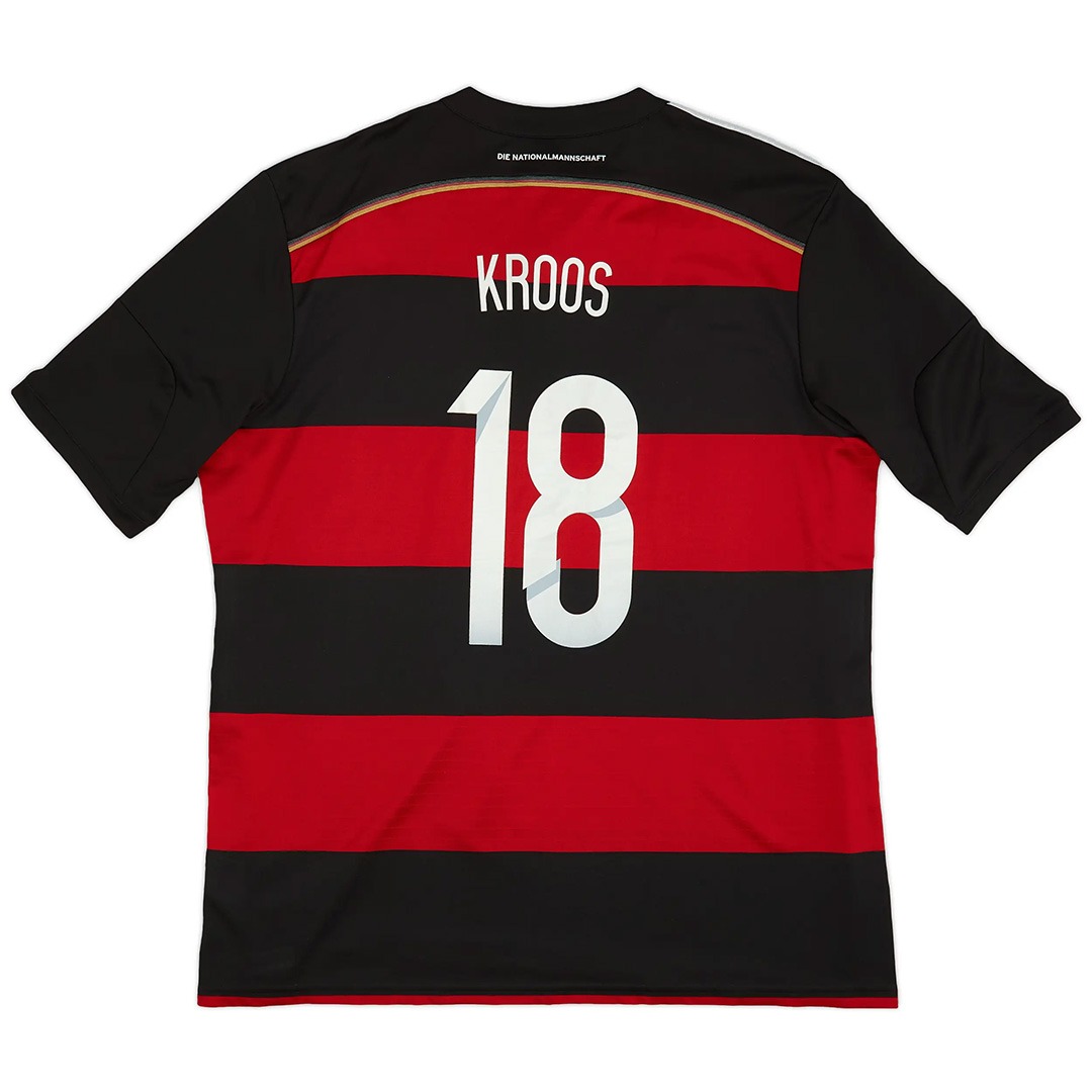 Kroos #18 Retro Germany Away Jersey World Cup 2014