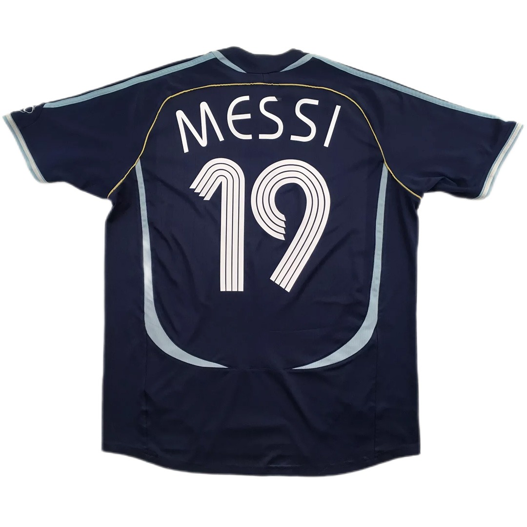 Messi #19 Retro Argentina Away Jersey World Cup 2006