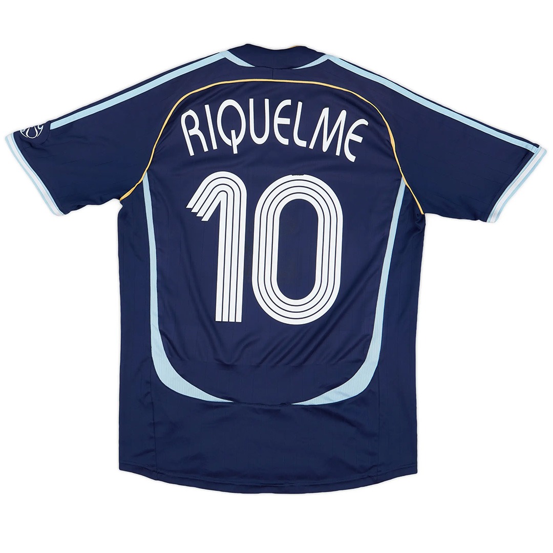 RIQUELME #10 Retro Argentina Away Jersey World Cup 2006