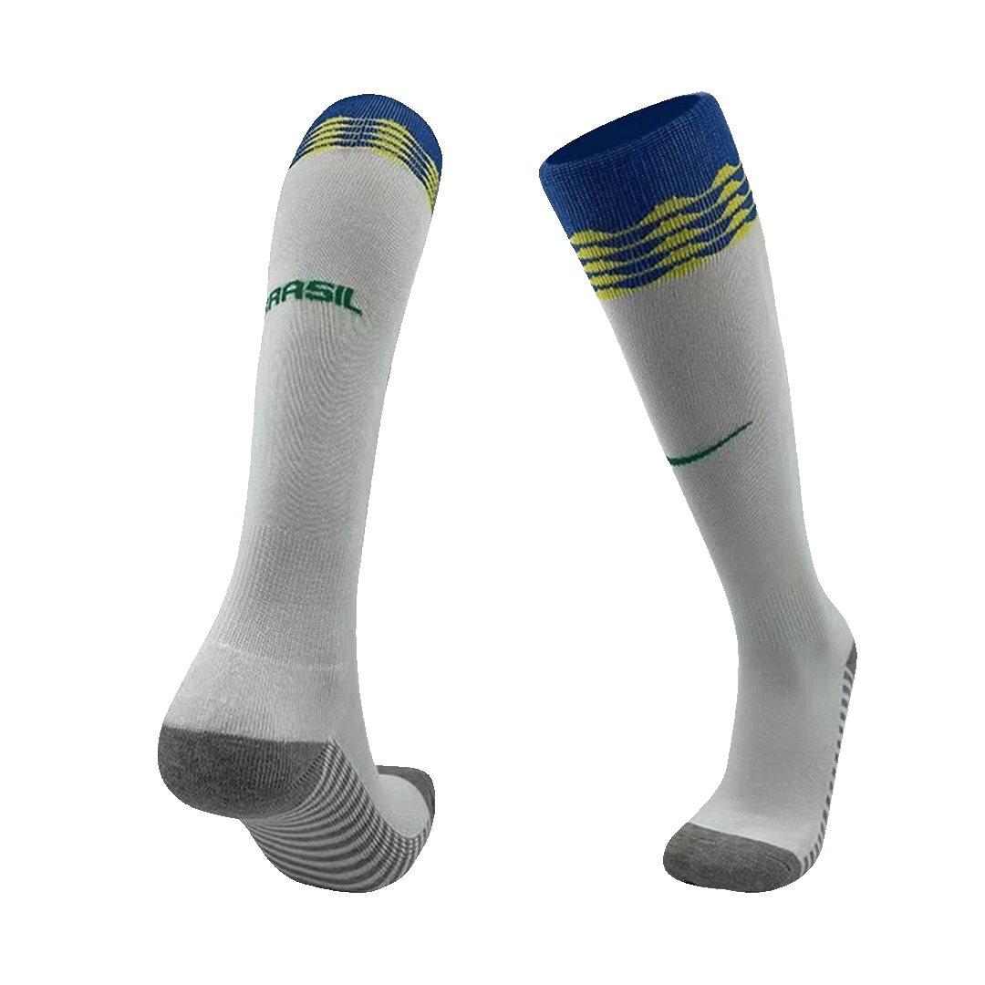 Kids Brazil Home Soccer Socks 2024