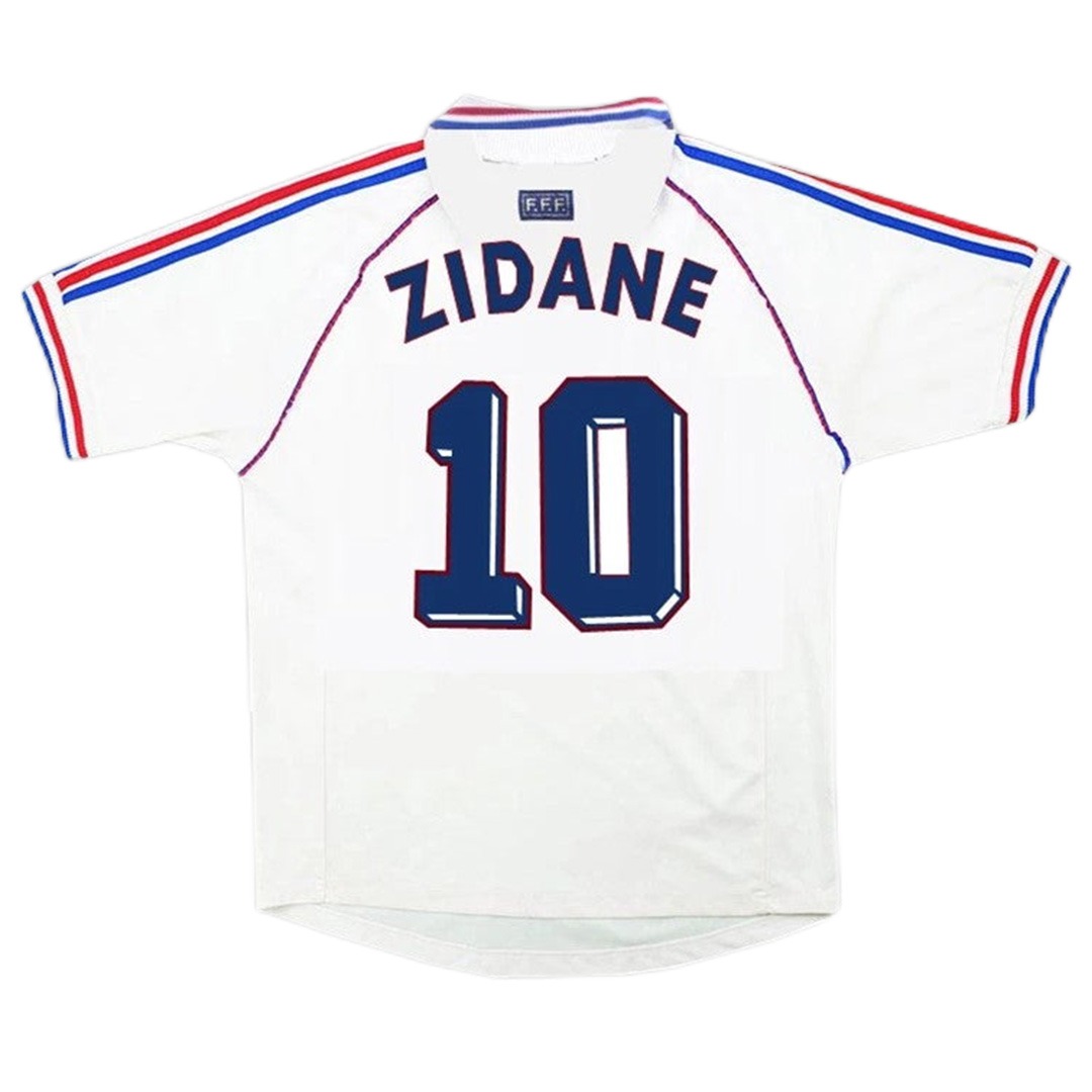 Zidane #10 Retro France Away Jersey World Cup 1998