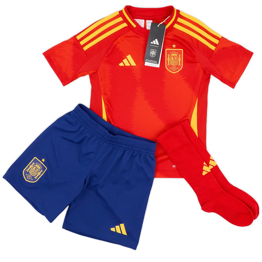 Kids Spain Home Full Jersey Kit Euro 2024 - [Super Replica]