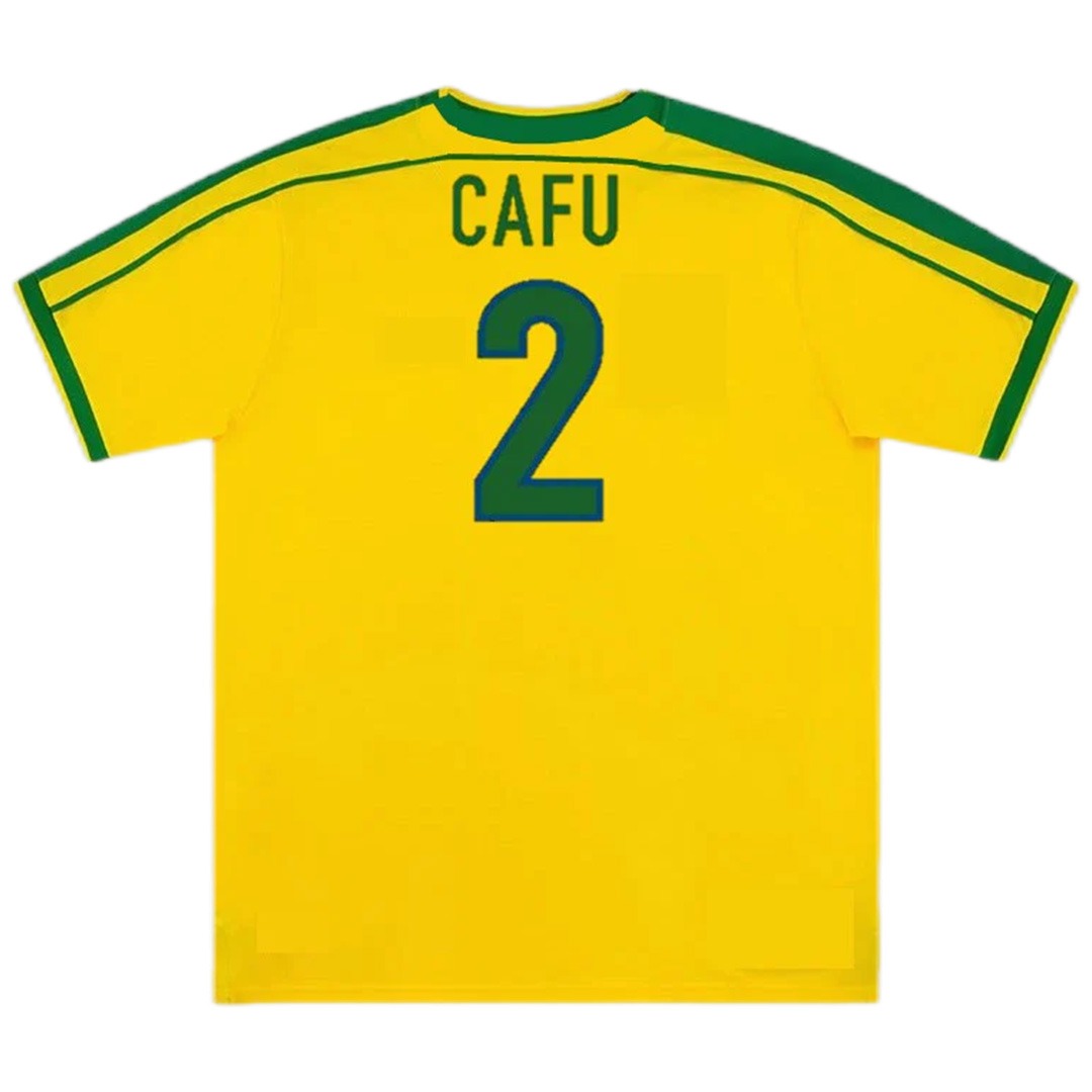 CAFU #2 Retro Brazil Home Jersey World Cup 1998