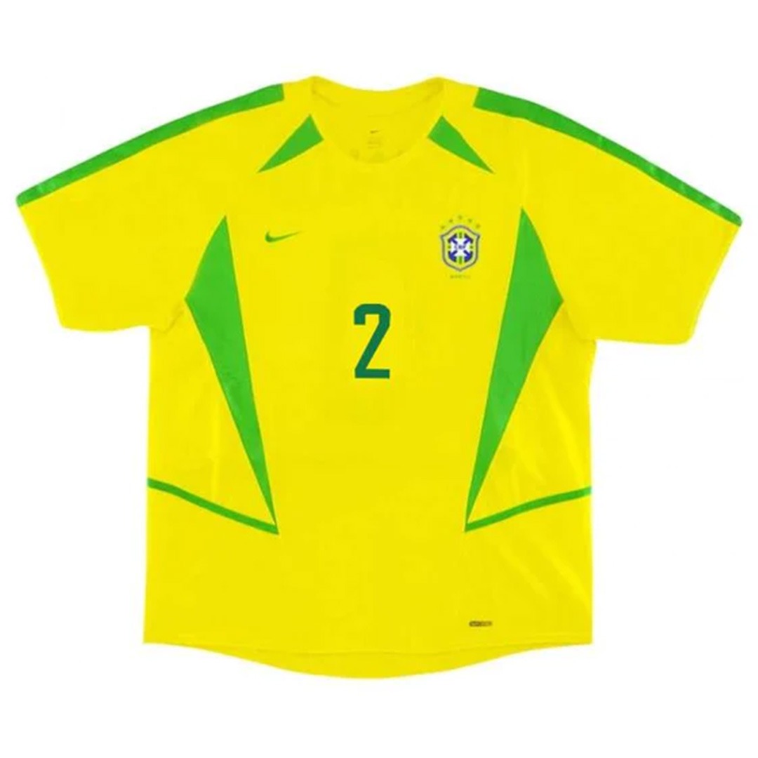 CAFU #2 Retro Brazil Home Jersey World Cup 2002
