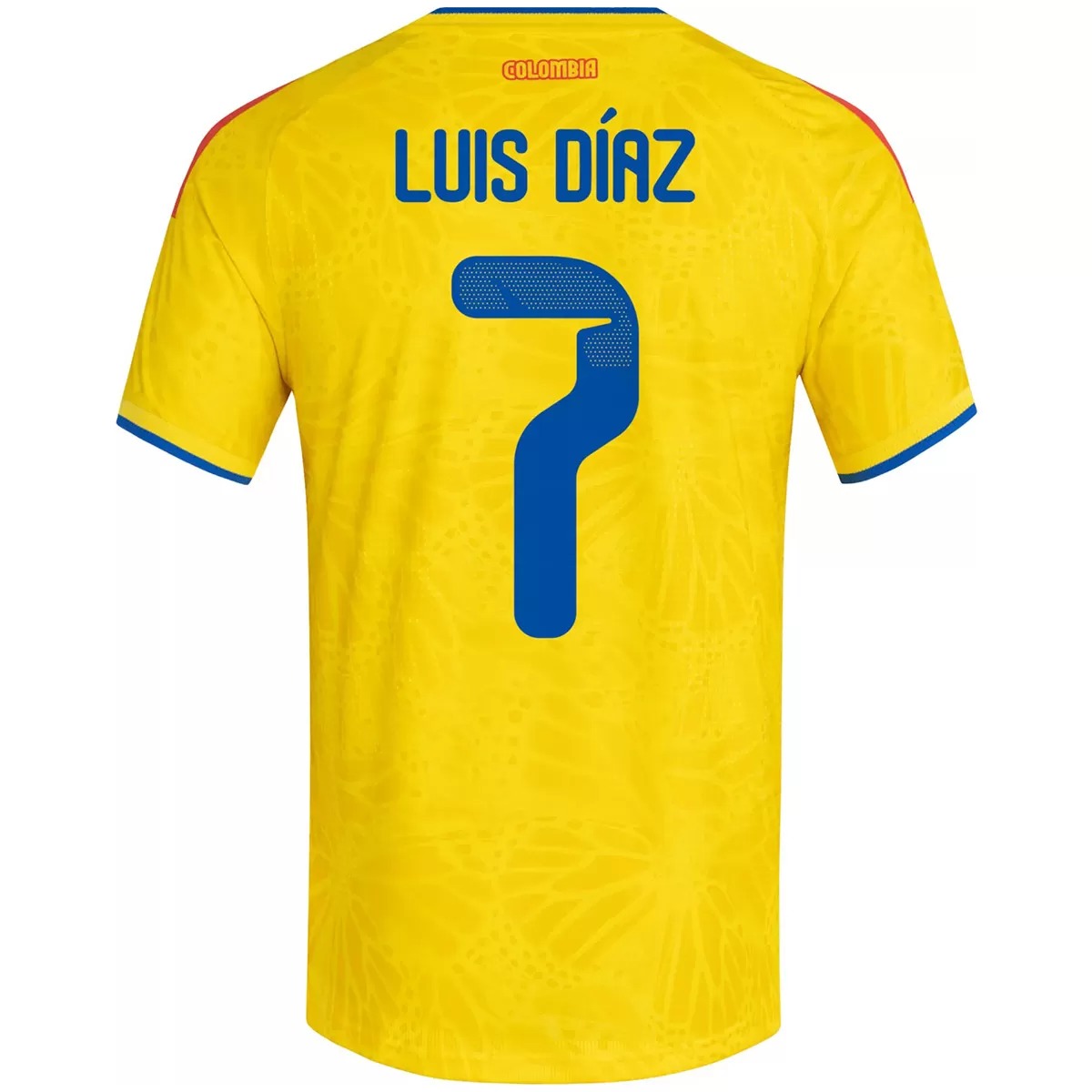 Luis Díaz #7 Colombia Home Match Jersey Player Version World Cup 2026