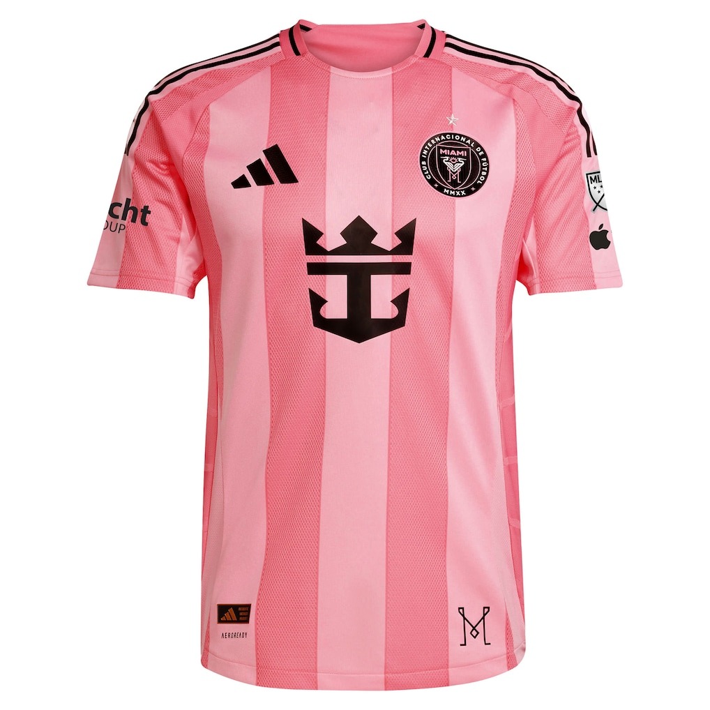Men's Inter Miami CF adidas Pink 2025 MLS Cup Champions Euforia On Field Authentic Jersey with Patch