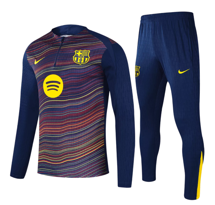 Kids Barcelona Zipper Sweatshirt Kit(Top+Pants) Colorful 2025/26