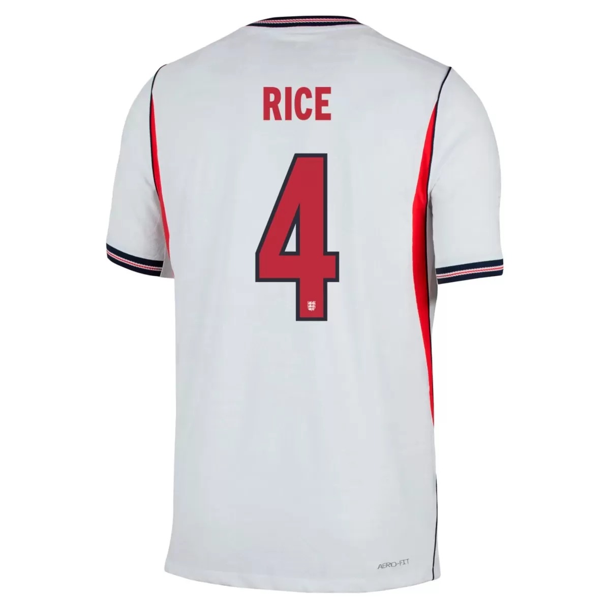 Rice #4 England Home Match Jersey Player Version World Cup 2026