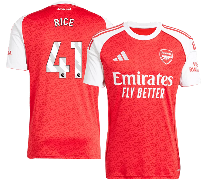 RICE #41 Arsenal Home Jersey 2025/26 - [Super Replica]